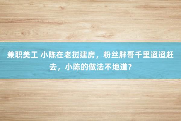 兼职美工 小陈在老挝建房，粉丝胖哥千里迢迢赶去，小陈的做法不地道？